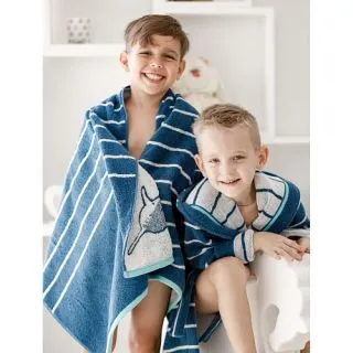 Халат махровый детский Avventura marina с капюшоном 
