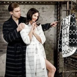 Cleanelly – Полотенце махровое Bianco e nero, 